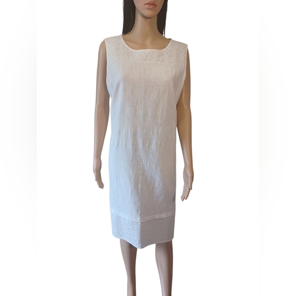 NWT Dana Buchman Linen Dress Women's Size 14 - Picture 11 of 11